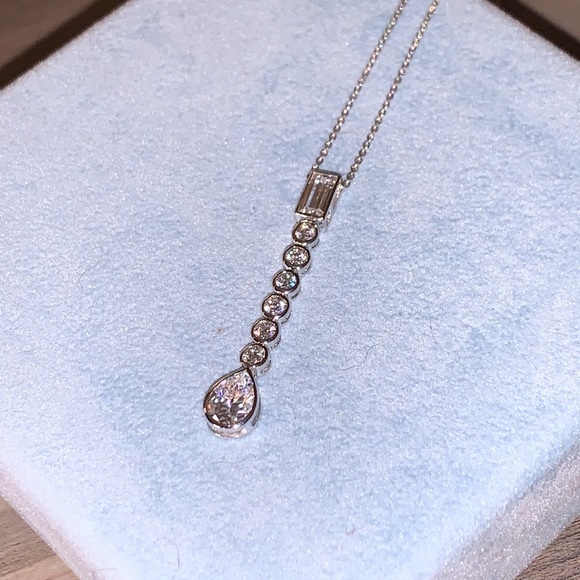 Epiphany multistone drop necklace with chain chain - Picture 4 of 6